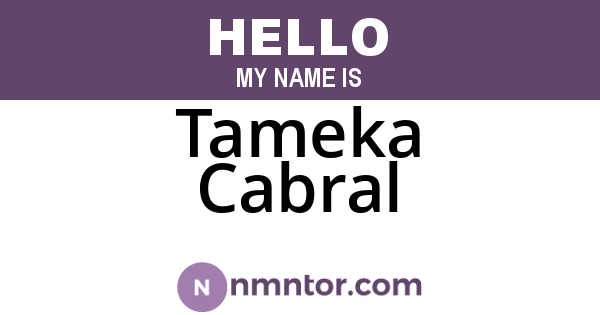 Tameka Cabral