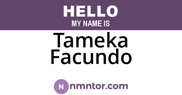 Tameka Facundo