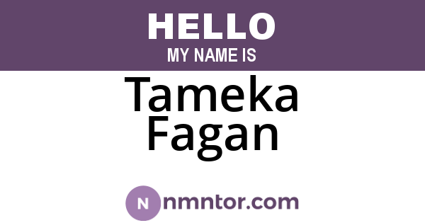 Tameka Fagan