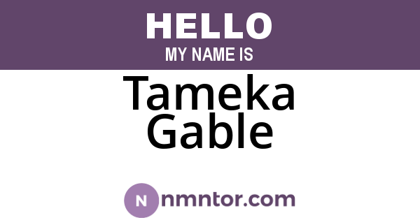 Tameka Gable