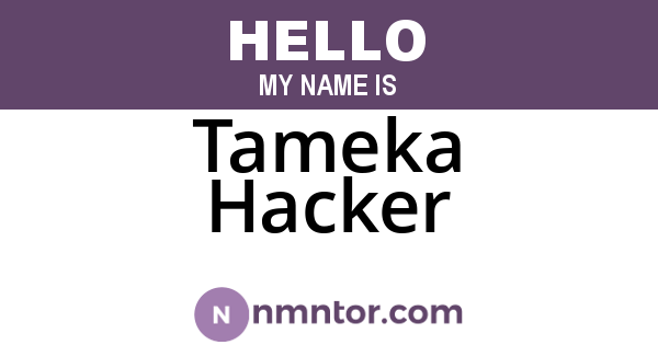 Tameka Hacker