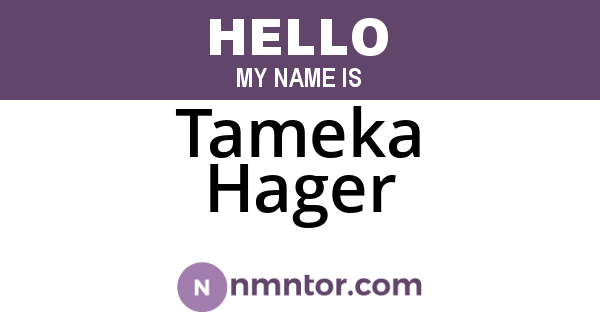 Tameka Hager