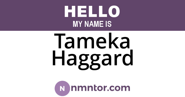 Tameka Haggard