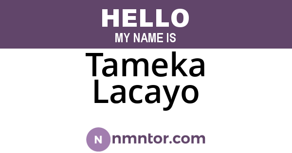 Tameka Lacayo