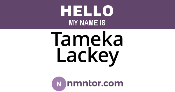 Tameka Lackey