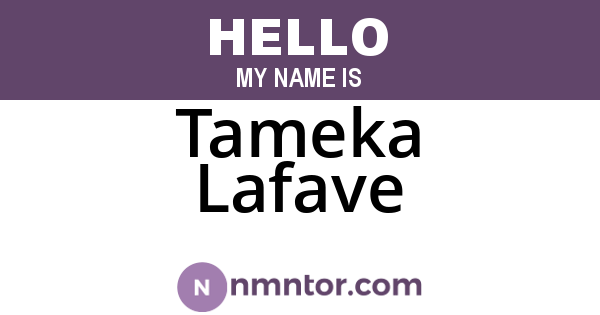 Tameka Lafave