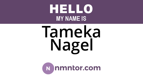 Tameka Nagel