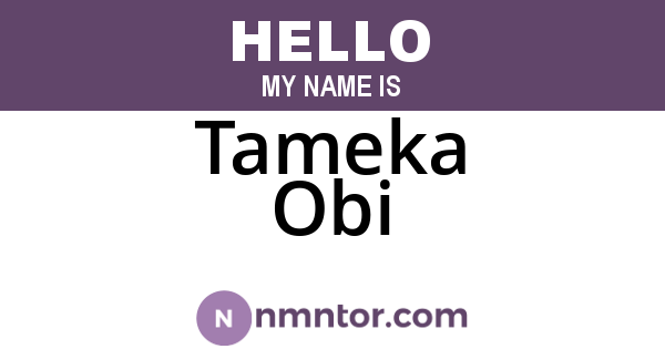 Tameka Obi