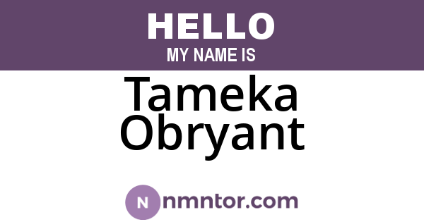 Tameka Obryant
