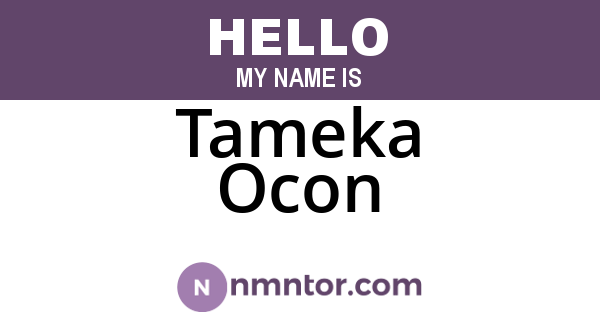 Tameka Ocon