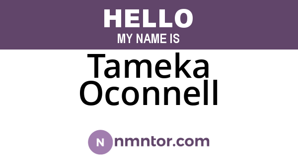 Tameka Oconnell