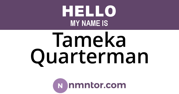 Tameka Quarterman