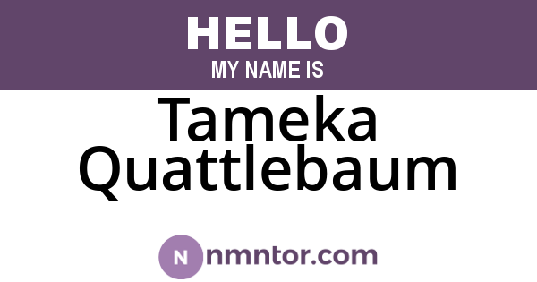 Tameka Quattlebaum