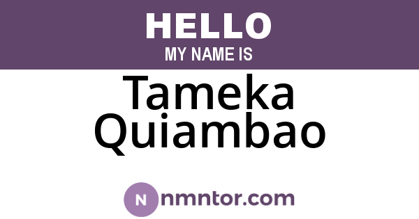 Tameka Quiambao