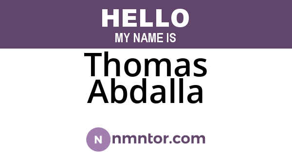 Thomas Abdalla