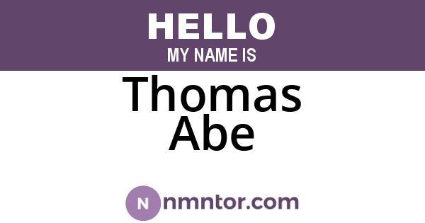 Thomas Abe