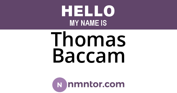 Thomas Baccam