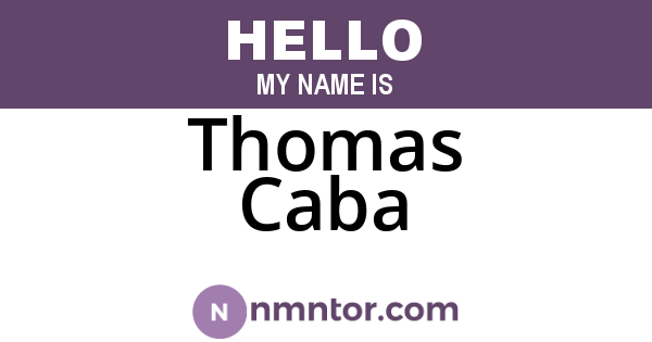 Thomas Caba