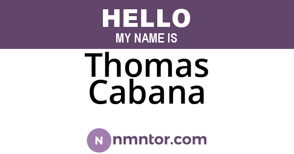 Thomas Cabana