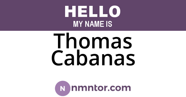 Thomas Cabanas