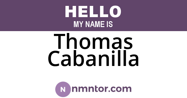 Thomas Cabanilla