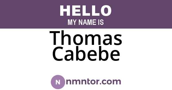 Thomas Cabebe