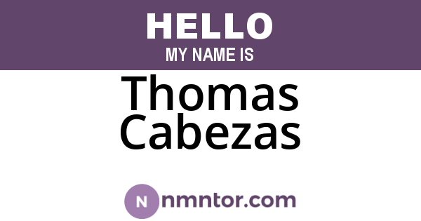Thomas Cabezas