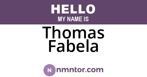 Thomas Fabela