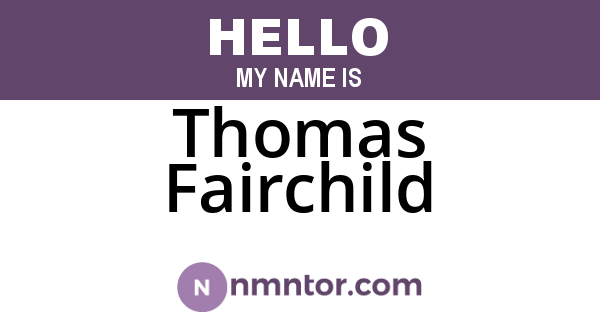 Thomas Fairchild