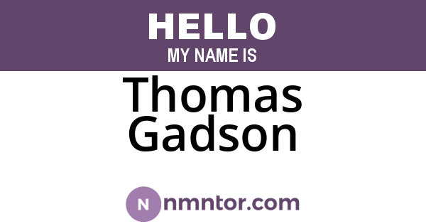 Thomas Gadson