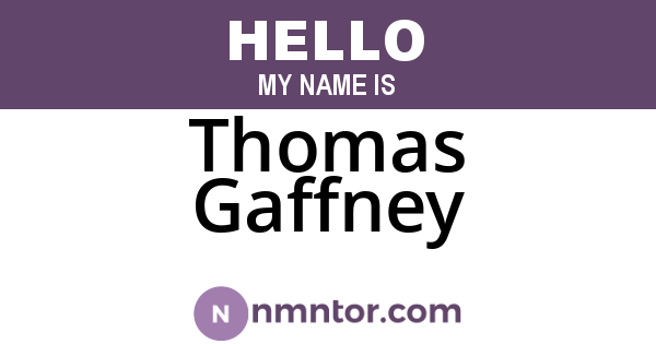 Thomas Gaffney