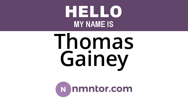 Thomas Gainey