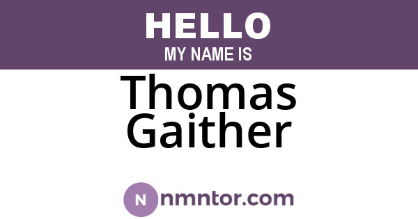Thomas Gaither