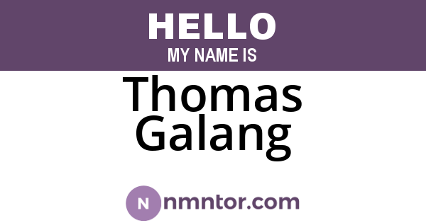 Thomas Galang