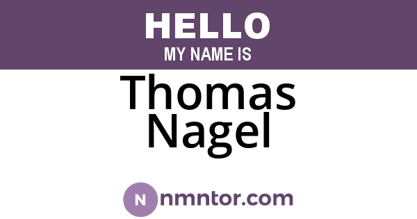 Thomas Nagel