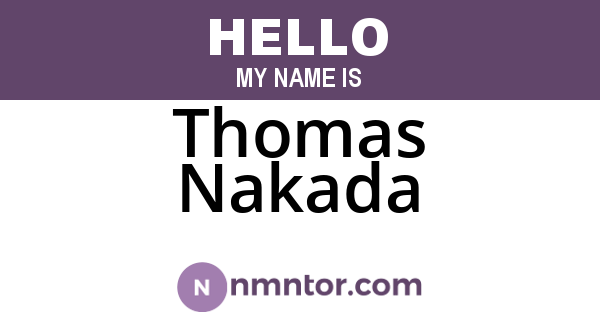 Thomas Nakada