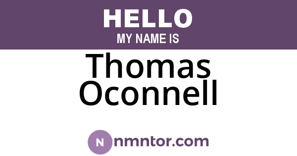 Thomas Oconnell