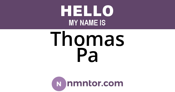 Thomas Pa