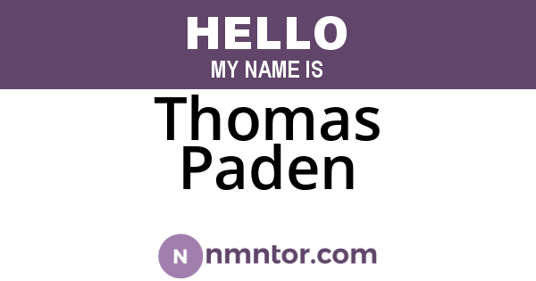 Thomas Paden