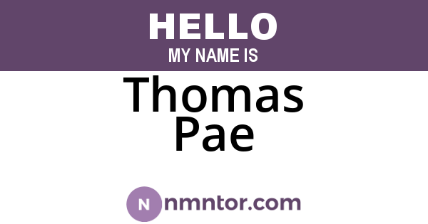 Thomas Pae