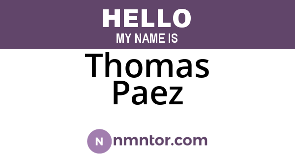 Thomas Paez