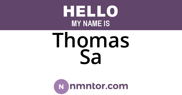 Thomas Sa