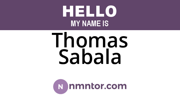 Thomas Sabala