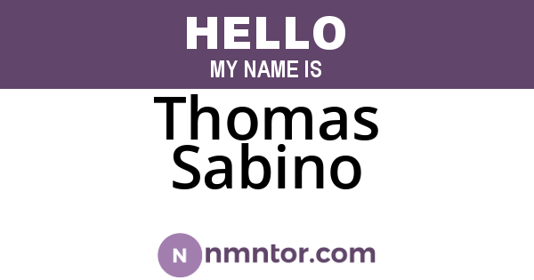 Thomas Sabino