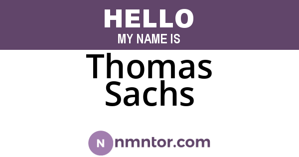 Thomas Sachs