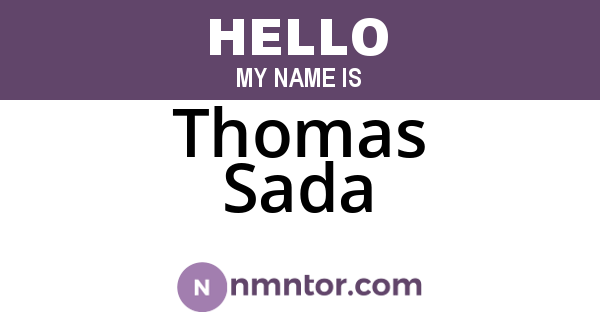 Thomas Sada