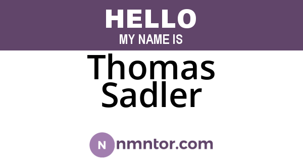 Thomas Sadler