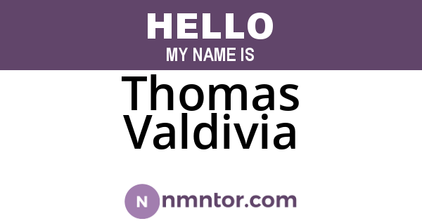 Thomas Valdivia