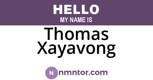 Thomas Xayavong