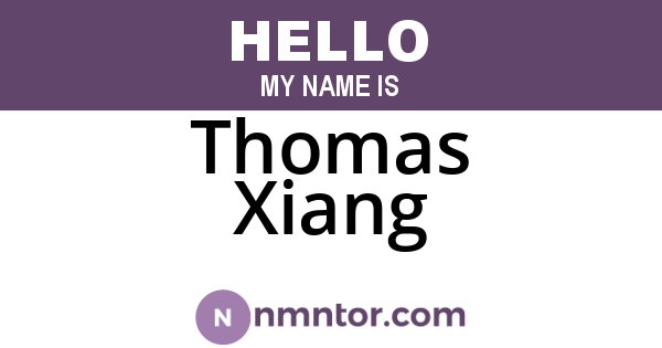 Thomas Xiang
